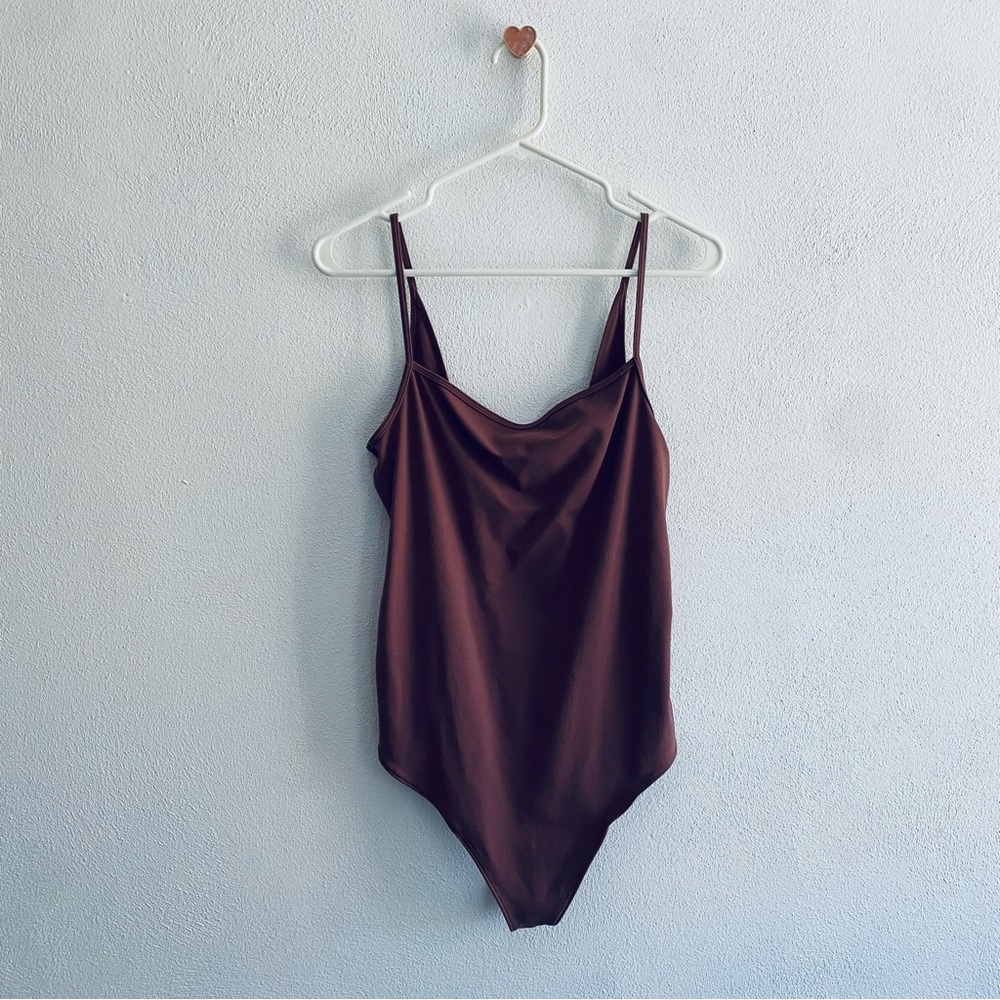 Abercrombie & Fitch Mauve Square Neck Bodysuit
